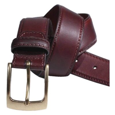 חגורה לגבר מעור אמיתי צבע חום 2 שכבות עור איכותי למניעת עיוותים – Full Grain – Rudi דגם 5678