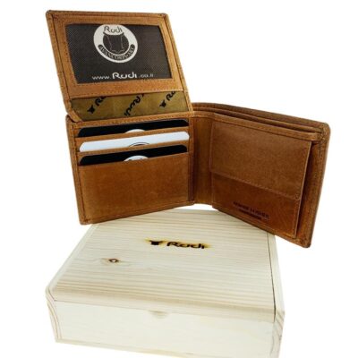 דגם טרויה | ארנק מעור אמיתי צבע קאמל / בעור הזה מומלץ על הטבעה ללא צבע