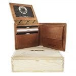 ארנק נובוק חום עם ציור בארנק וחריטה אישית