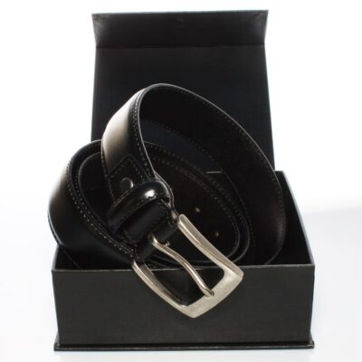 חגורה לגבר מעור אמיתי (100% עור אמיתי) למידת מכנסיים 44 – 115ס”מ דגם 5678 (ניתן להטביע עד 2 שורות)