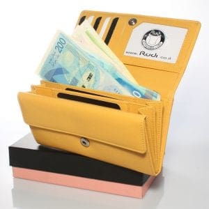 ארנק נשים חרדל – דגם ויקטוריה בעבודת יד ישראלית