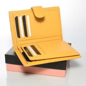 ארנק נשים חרדל – דגם מרלין מעור איטלקי אמיתי