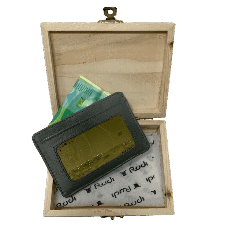 ארנק כרטיסים אפור יוקרתי