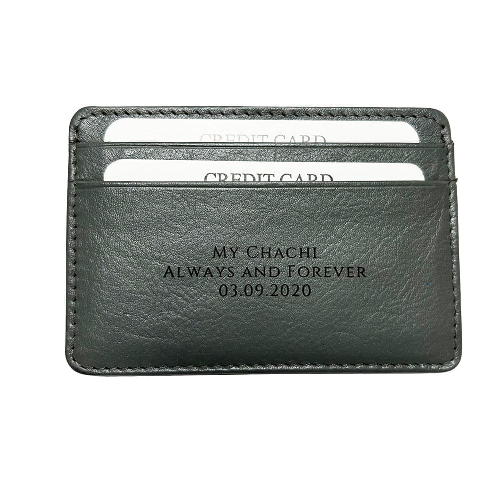 ארנק כרטיסים עם חריטה אישית