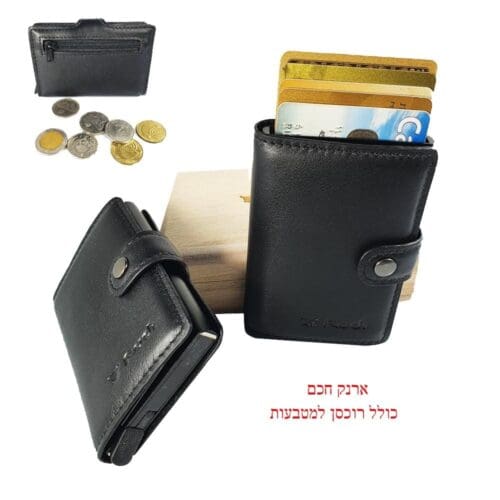 ⁦ארנק מעור לגבר עם רוכסן Rudi Original⁩ – תמונה ⁦4⁩