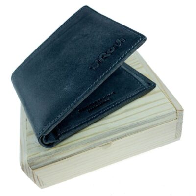 דגם גריין | ארנק מדליק מעור אמיתי | צבע אפור, 3 תאים כרטיסי אשראי בלבד