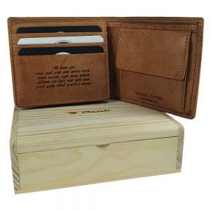 חריטת לייזר בארנק