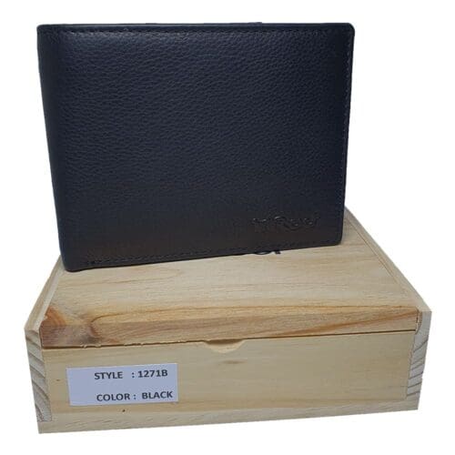 ⁦ארנק גדול לגבר 3537 Rudi Original RFID ארנק עם הטבעה ללא צבע⁩ – תמונה ⁦3⁩