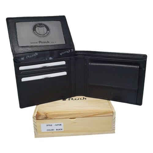 ⁦ארנק גדול לגבר 3537 Rudi Original RFID ארנק עם הטבעה ללא צבע⁩ – תמונה ⁦4⁩