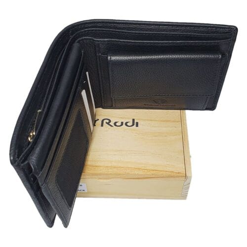 ⁦ארנק גדול לגבר 3537 Rudi Original RFID ארנק עם הטבעה ללא צבע⁩ – תמונה ⁦6⁩