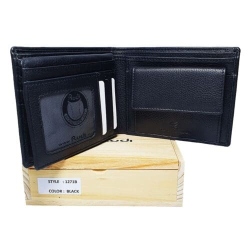 ⁦ארנק גדול לגבר 3537 Rudi Original RFID ארנק עם הטבעה ללא צבע⁩ – תמונה ⁦8⁩