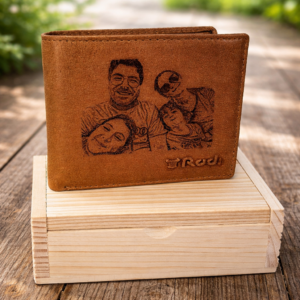 ארנק לגבר מותגים מעור איטלקי בצבע קאמל עם עיצוב קלאסי ותאים רבים