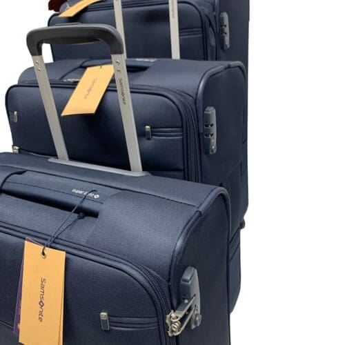⁦סט שלישיית מזוודות קלות משקל סמסונייט Samsonite Base boost (כחול כהה)⁩ – תמונה ⁦5⁩