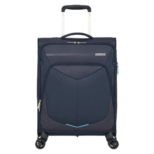 ⁦טרולי 20" American Tourister Summerfunk כחול כהה (חברת הבת של סמסונייט) 78g41003 טרולי מומלץ⁩ – תמונה ⁦3⁩