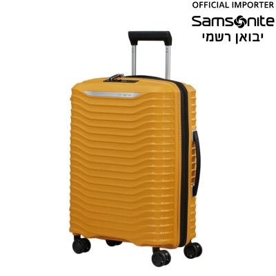 טרולי סמסונייט Upscape 55cm צהוב - מזוודת קבינה קלה ומתרחבת (KJ106001)