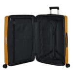 מזוודה Samsonite Upscape 81 צהובה בתצוגה בחנות רודי
