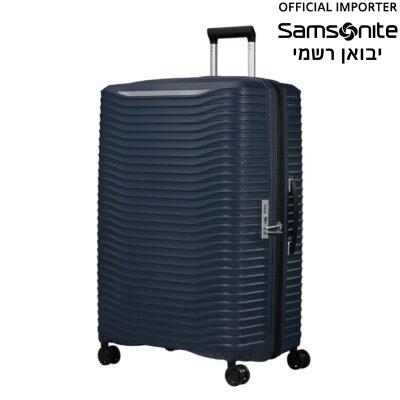 מזוודה קשיחה סמסונייט Upscape 75cm כחולה - 28 אינץ' עם הרחבה וגלגלים שקטים (KJ101003)