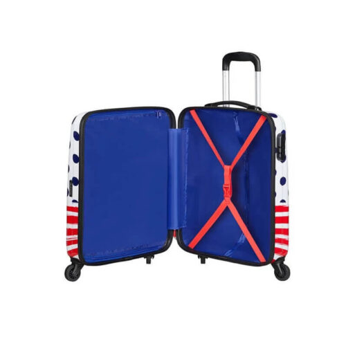 ⁦American Tourister 19C71019 - טרולי מיקי מאוס - Mickey Blue Dots⁩ – תמונה ⁦3⁩