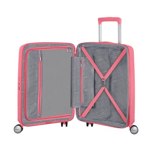 ⁦American Tourister Soundbox - סדרת הטרולים המתרחבים 32g00001 Kissed Coral⁩ – תמונה ⁦3⁩
