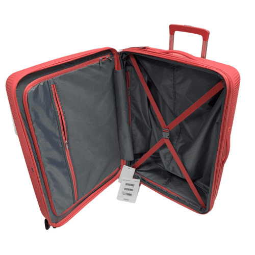 ⁦מזוודה קשיחה גדולה American Tourister Soundbox Sun Kissed Coral 78cm/"28⁩ – תמונה ⁦5⁩