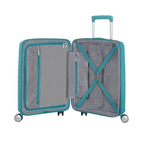 ⁦American Tourister Soundbox - טרולי טורקיז Turquoise Tonic 32G61001⁩ – תמונה ⁦7⁩