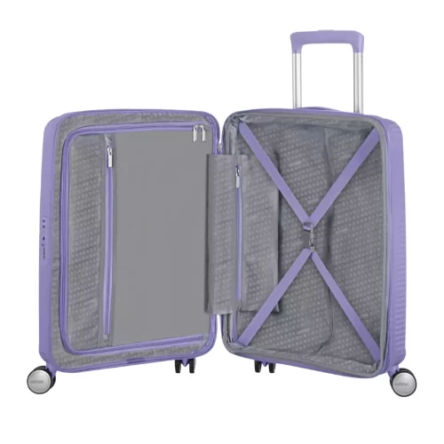 ⁦American Tourister Soundbox - סדרת הטרולים המתרחבים 32g82001 Lavender⁩ – תמונה ⁦4⁩