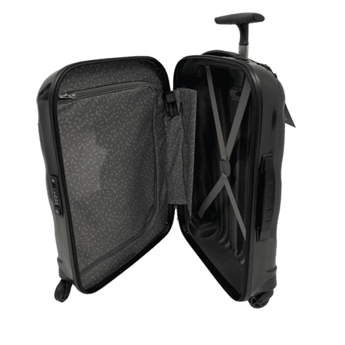 ⁦מזוודה קטנה טרולי סמסונייט Samsonite Cosmolite 55cm "20 כחול כהה⁩ – תמונה ⁦5⁩