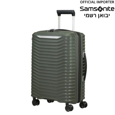 טרולי סמסונייט Upscape 55cm ירוק קיסוס - מזוודת עלייה למטוס קלה ומתרחבת (KJ114001)