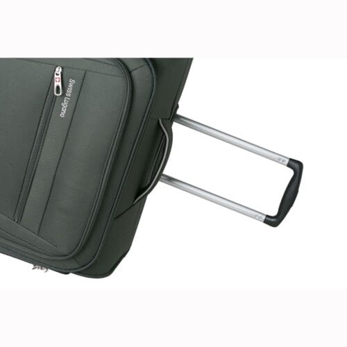 ⁦מזוודת טרולי סוויס בד SWISS LUGANO (20") צבע זית⁩ – תמונה ⁦10⁩