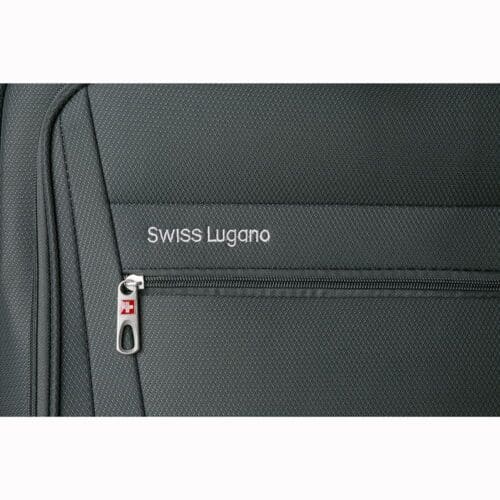 ⁦מזוודת טרולי סוויס בד SWISS LUGANO (20") צבע זית⁩ – תמונה ⁦7⁩