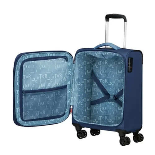 ⁦מזוודה טרולי למטוס American Tourister Pulsonic (חברת הבת של סמסונייט) 55cm md641001⁩ – תמונה ⁦7⁩