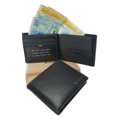 men leather wallet with engraved