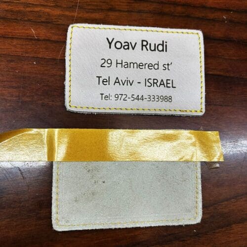 ⁦תג זהוי למזוודה מעור אמיתי איטלקי איכותי (רב שימושי) 131313⁩ – תמונה ⁦6⁩