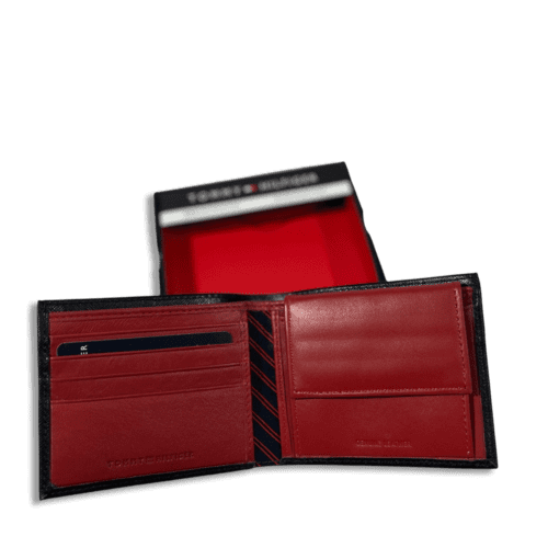 ⁦TOMMY HILFIGER ארנק מעור - 100% אורגינל⁩ – תמונה ⁦3⁩