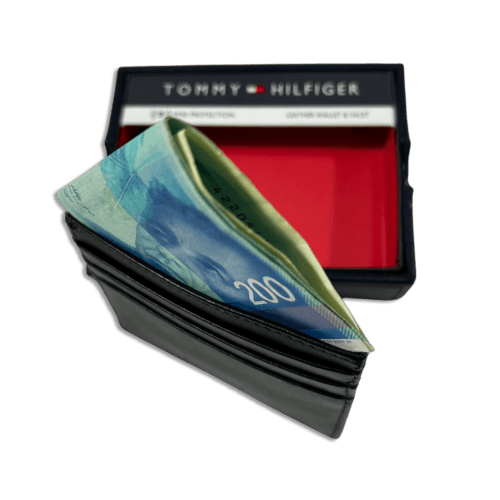 ⁦TOMMY HILFIGER ארנק לכרטיסי אשראי מעור - 100% אורגינל⁩ – תמונה ⁦7⁩
