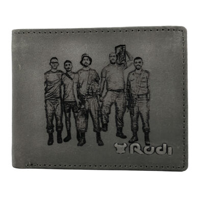 ארנק עור לגבר עם חריטה אישית של תמונה קבוצתית של חיילים – דגם 1171S של רודי