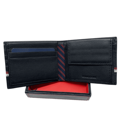 ⁦TOMMY HILFIGER ארנק לגברים מעור - 100% אורגינל⁩ – תמונה ⁦3⁩