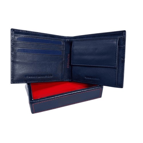 ⁦TOMMY HILFIGER ארנק לגברים מעור - 100% אורגינל⁩ – תמונה ⁦3⁩