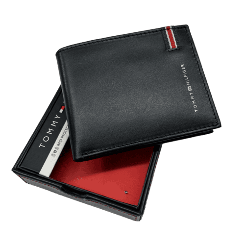 ⁦TOMMY HILFIGER ארנק לגברים מעור - 100% אורגינל⁩ – תמונה ⁦8⁩