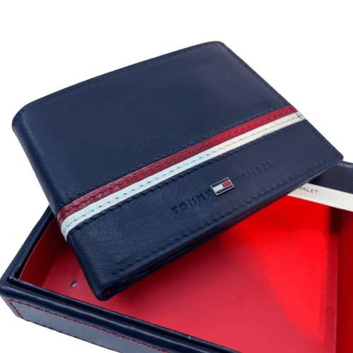 ⁦TOMMY HILFIGER ארנק לגברים מעור - 100% אורגינל⁩ – תמונה ⁦3⁩