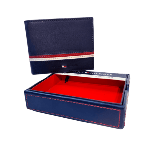 ⁦TOMMY HILFIGER ארנק לגברים מעור - 100% אורגינל⁩ – תמונה ⁦4⁩