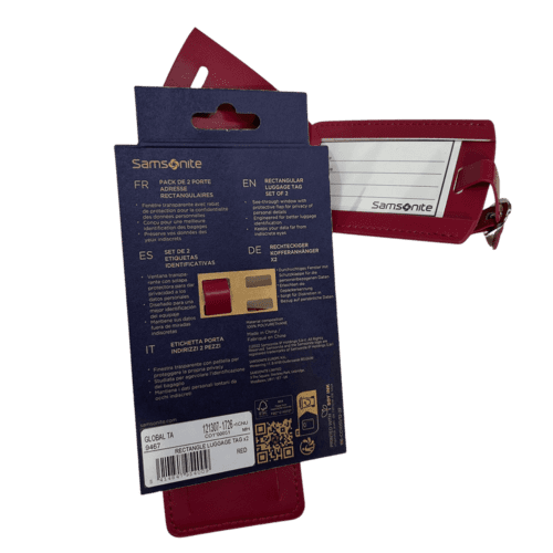 ⁦זוג תגי שם סמסונייט למזוודה Samsonite co100051⁩ – תמונה ⁦4⁩