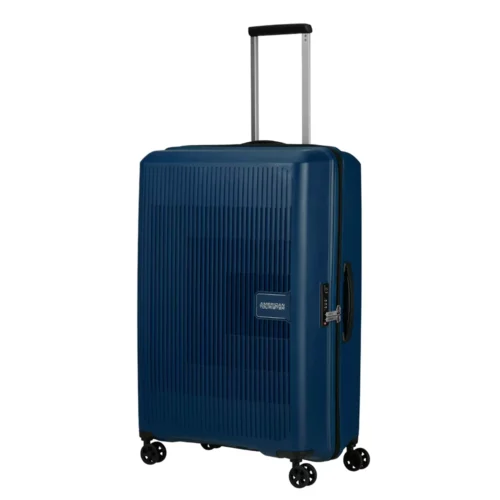 ⁦מזוודה גדולה 77 ס"מ Aerostep Blue American Tourister MD841003⁩ – תמונה ⁦7⁩