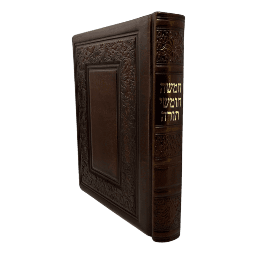 ⁦חמשה חומשי תורה ענק בעבודת יד מעור איטלקי⁩ – תמונה ⁦6⁩