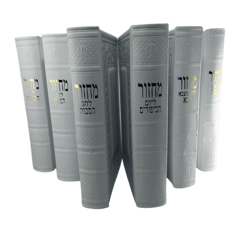 ⁦סט מחזורים מהודר (100% עור) לבן⁩ – תמונה ⁦4⁩