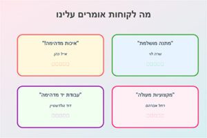 ביקורות לקוחות