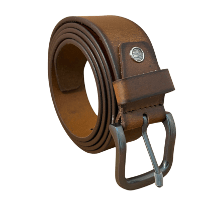 חגורת עור לגבר בצבע חום – RUDI