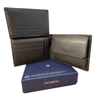 ארנק גברים סמסונייט עם חריטה