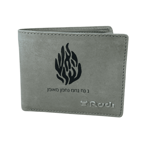 ⁦Rudi (100% עור אמיתי איכותי) ארנק אפור בהיר עם תמונה 322185⁩ – תמונה ⁦3⁩