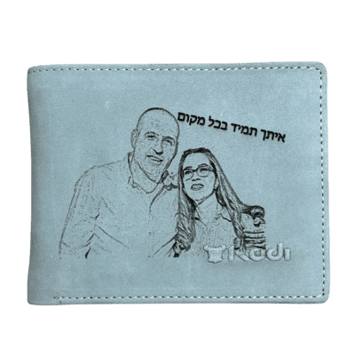 ארנק עור עם חריטת תמונה